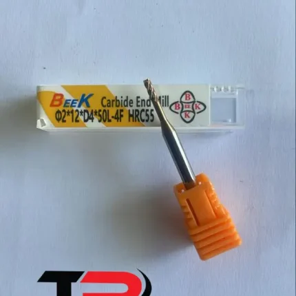 قیمت فرز CNC قطر 2 میلی‌متر طول 12 کارباید برند BEEK | تکنوپویا